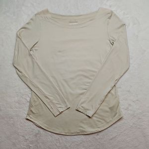 Columbia Cream Omni-Wick Long Sleeve Boatneck Shirt Size M